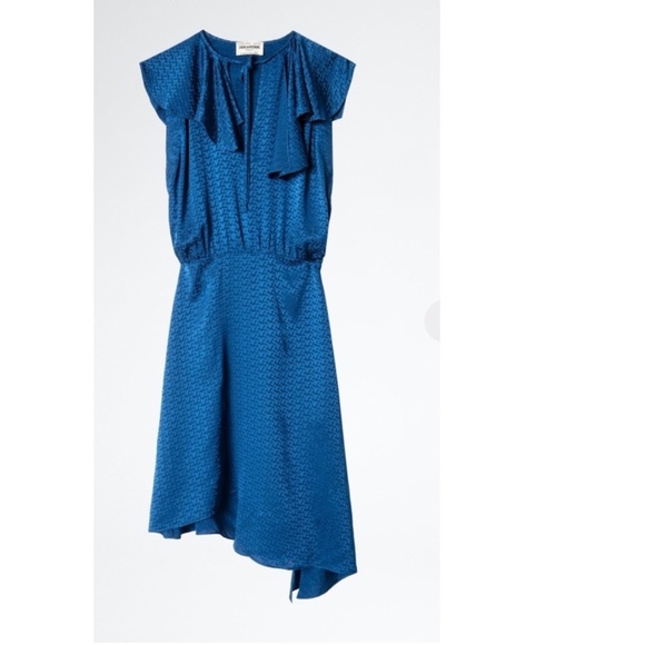 ZADIG & VOLTAIRE Racky Dress in Ocean Blue - Picture 7 of 14